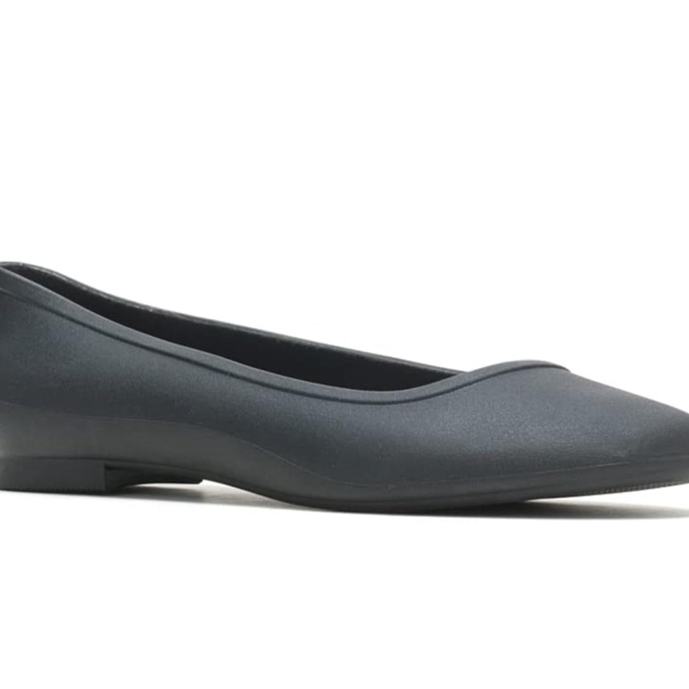 Hush Puppies Brite Pop Black Flat Shoes Size 9 Rubber Ballet